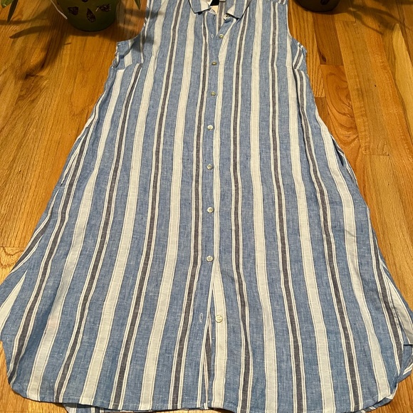 Magaschoni Dresses & Skirts - Magaschoni Linen Shirt MIDI Dress